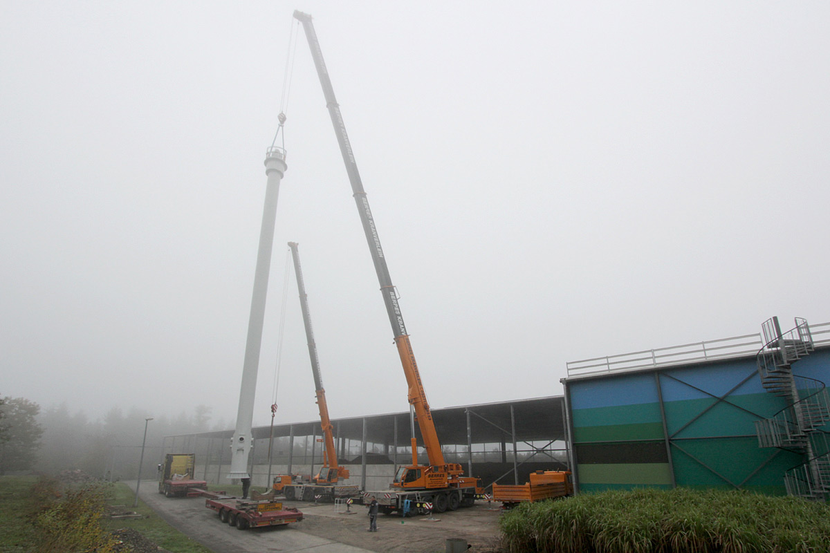Pflanzenkohle-Anlage im AWN Biomassezentrum