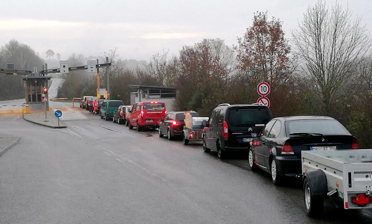 Einfahrt zum KWiN-Wertstoffhof