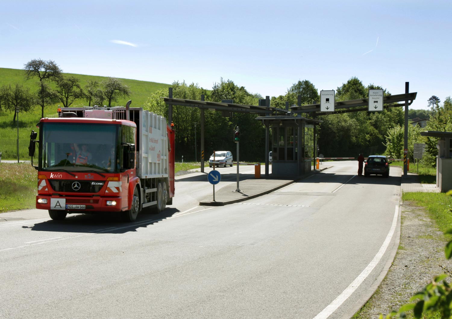 Einfahrt des Entsorgungszentrums