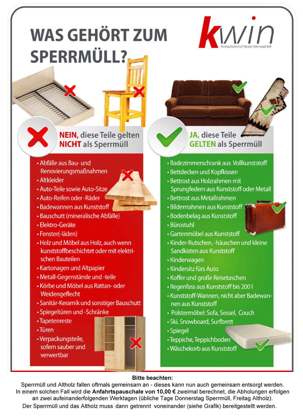 Was gehört zum Sperrmüll? Was gehört zum Sperrmüll?
